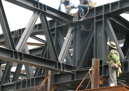 โครงสร้างเหล็ก, สร้างโครงเหล็ก, โครงสร้างไอบีมเอชบีม, โครงสร้างอาคาร, โครงสร้างป้าย